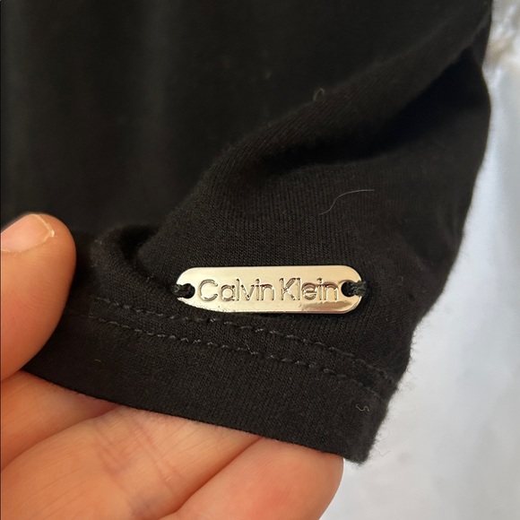 Calvin Klein Women's Black Short Sleeve Sparkle Tee -Size XL - Picture 3 of 7